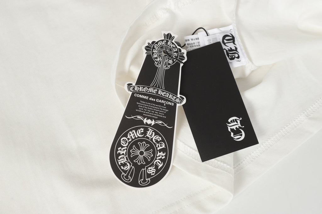 Logo Flag Long Sleeve Tee - Black White Gothic Street T-Shirt K2126